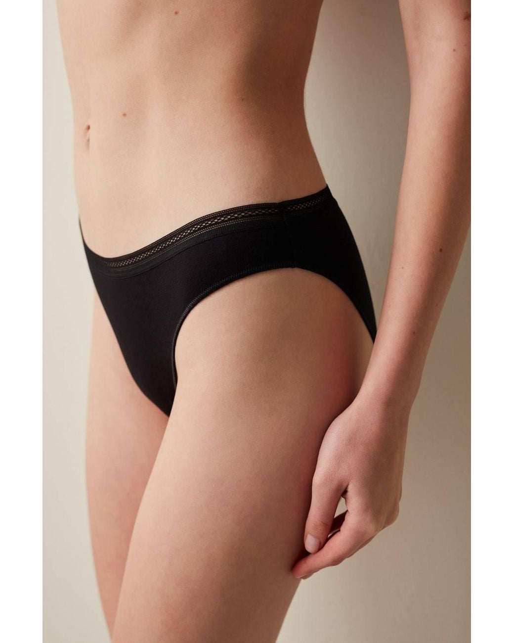 Penti Black Easy Cotton Trim Briefs
