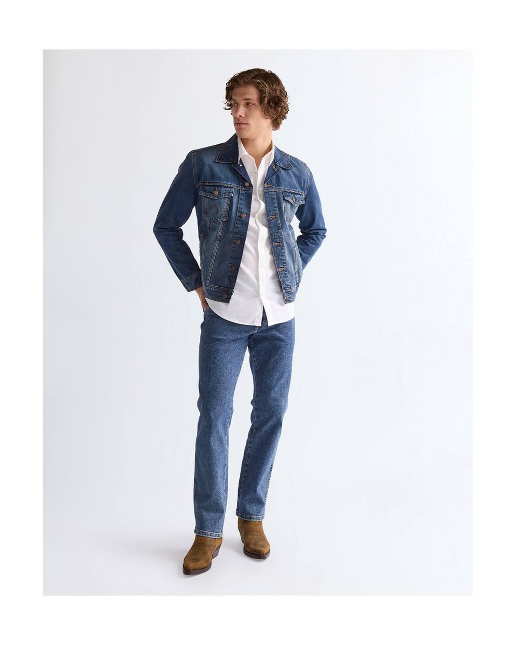 Wrangler Blue Texas Regular Fit Jeans Stonewash for men