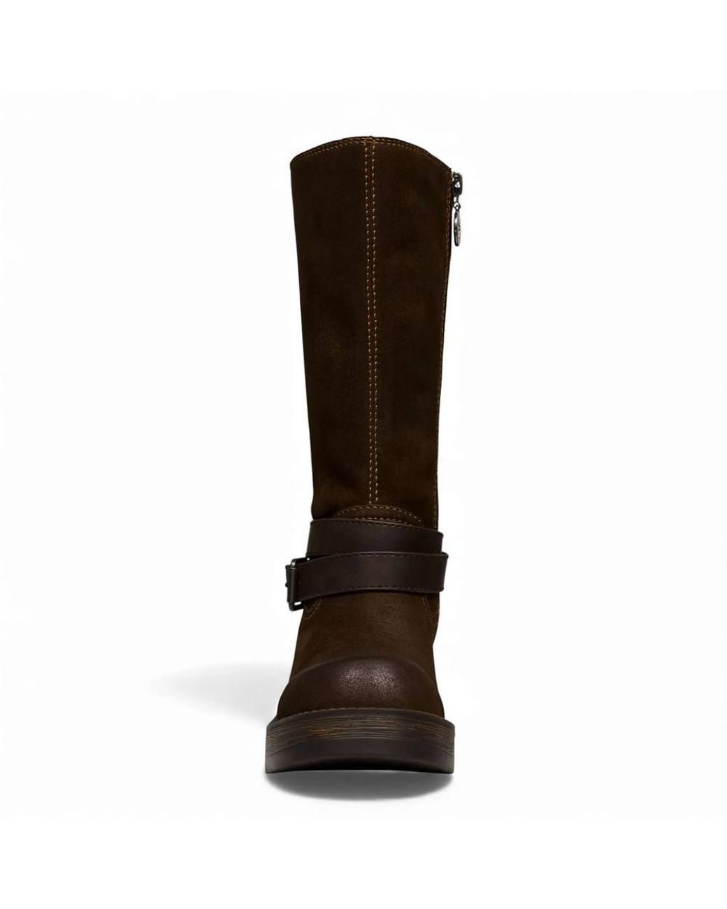 TruClothing Brown Suede Leather Mid-Calf High Western Riding Boots