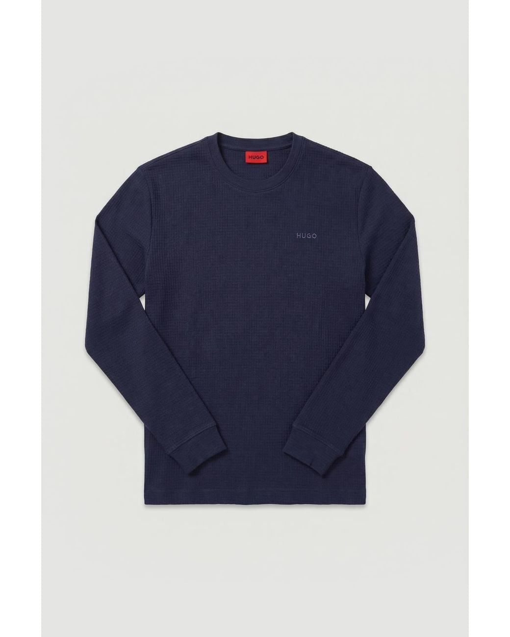 HUGO Blue Austin Long Sleeve Shirt for men