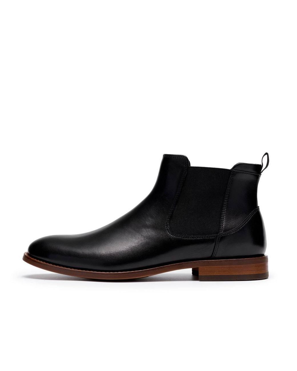 Clarks Black Bowburn Top Leather Ankle Boots, Chelsea Boots for men