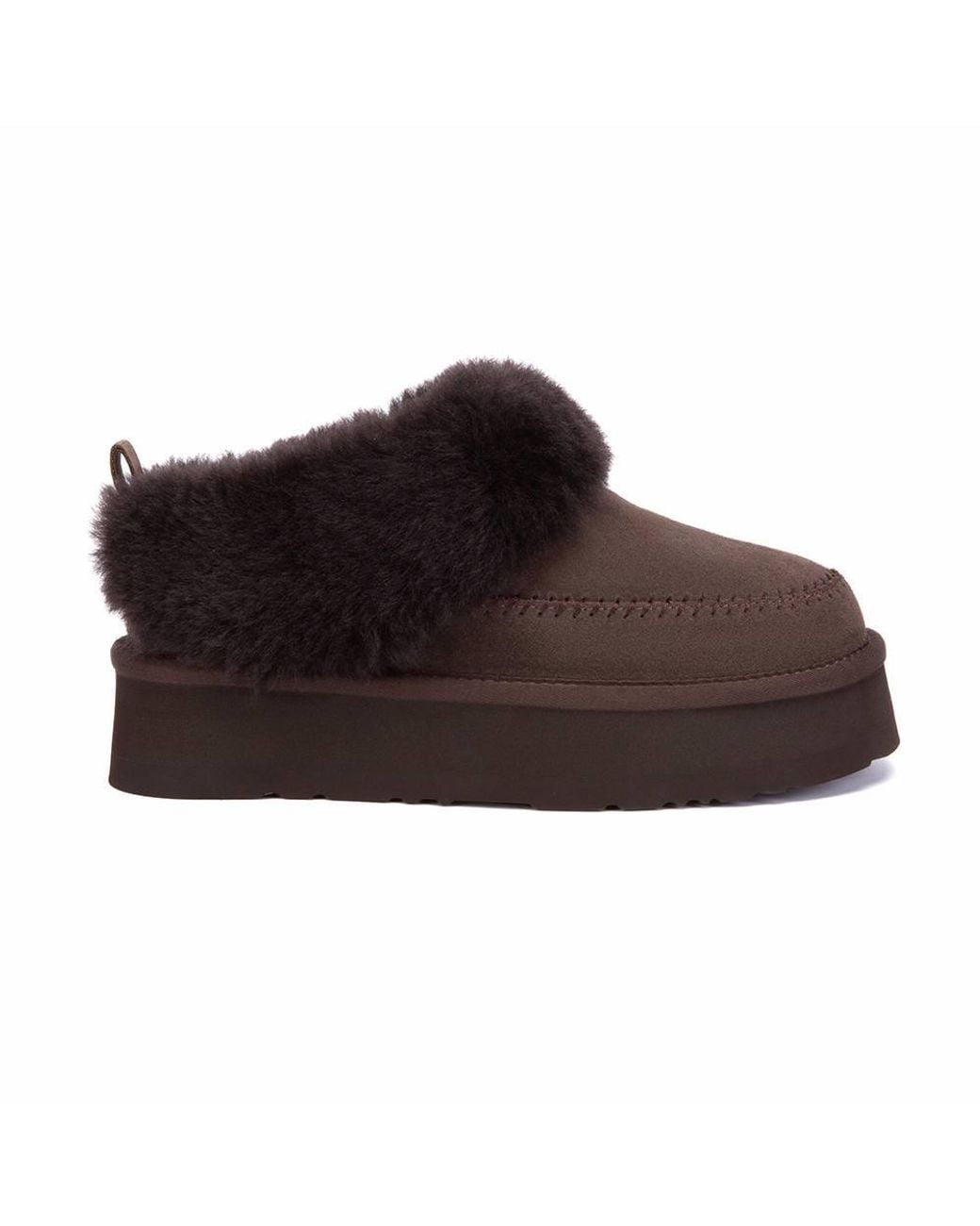 EverAu Australia Brown Sheepskin Wool Pulvara Slippers With Eva Sole