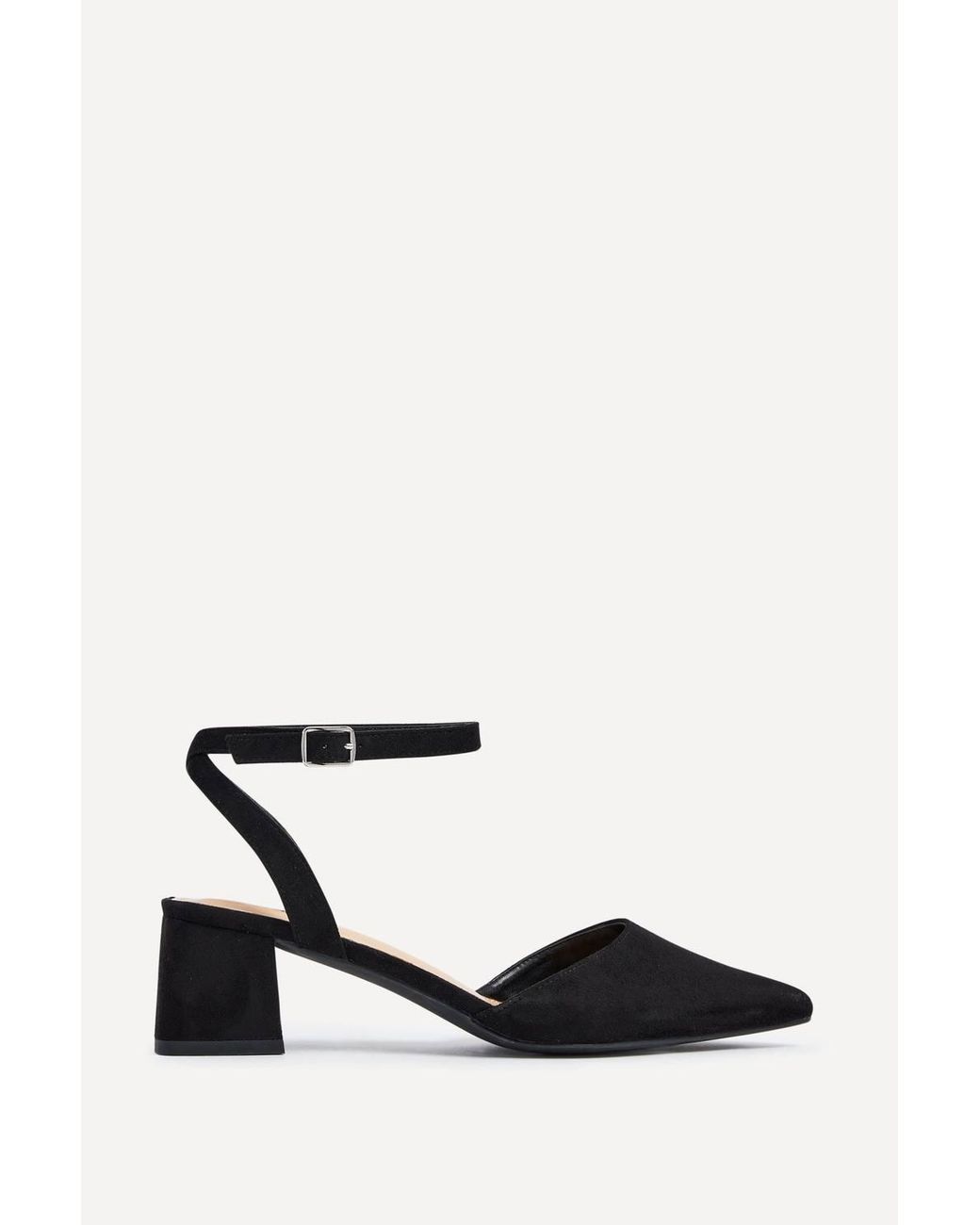 Linzi White Suzy Wide Fit Faux Suede Court Heel
