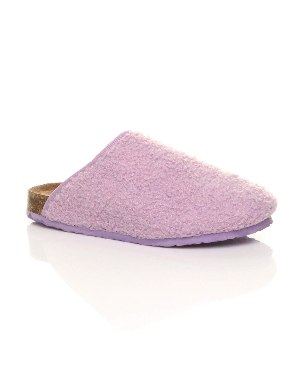 AJVANI Purple Flat Heel Footbed Mules Slippers