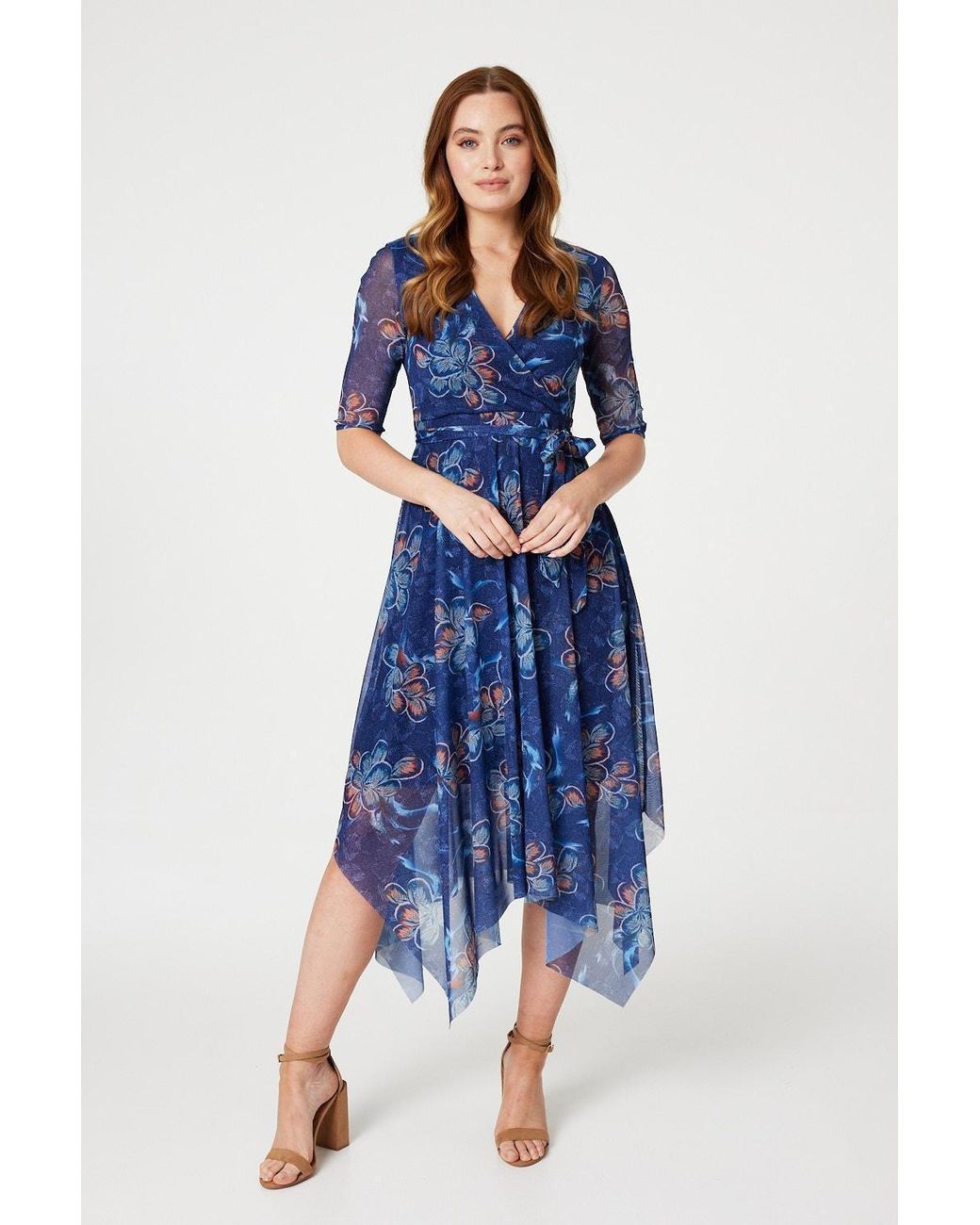 Holly hanky hem midi sales dress