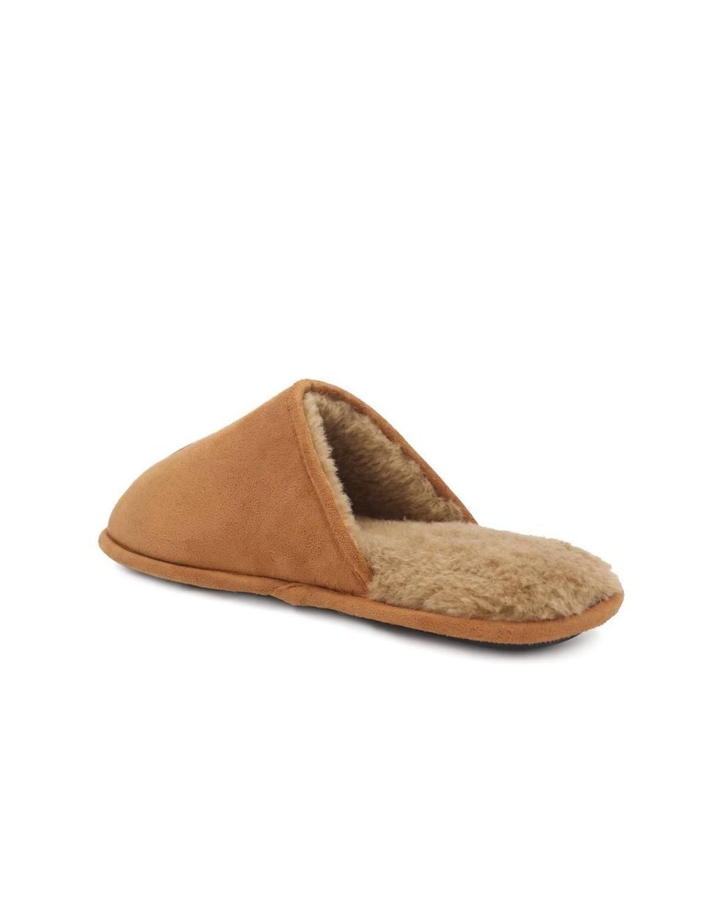 Pavers Brown Wide Fit Luxury Mule Slippers for men