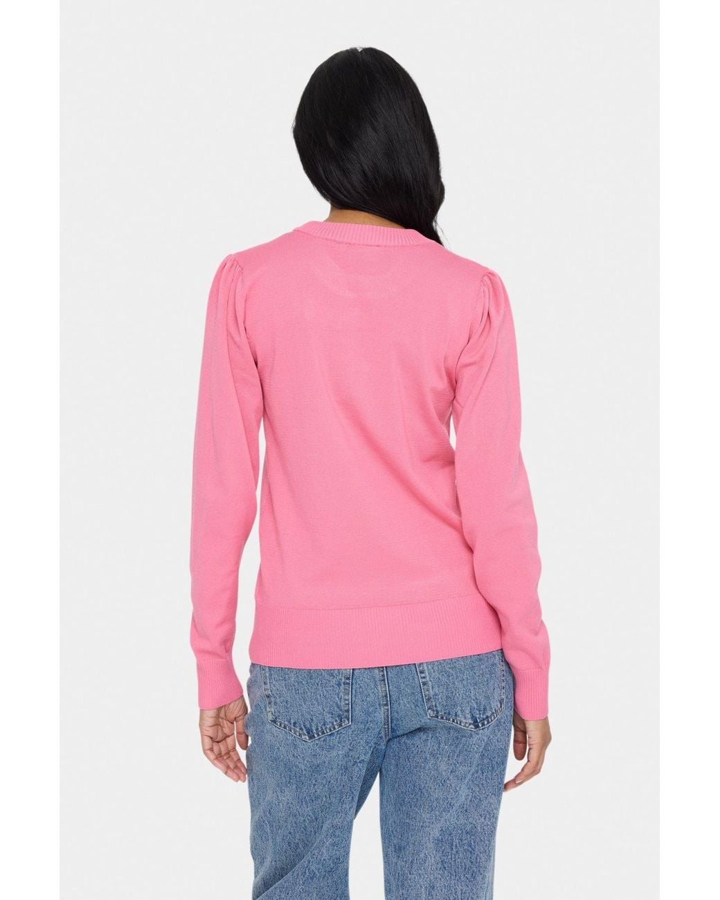 Saint Tropez Red Milasz Crew Neck Knit Jumper