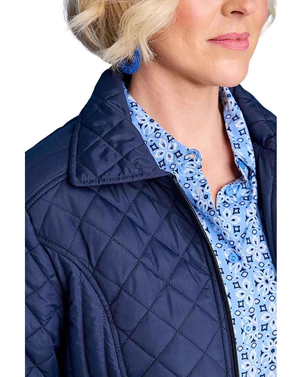Chums Blue Diamond Quilted Showerproof Jacket