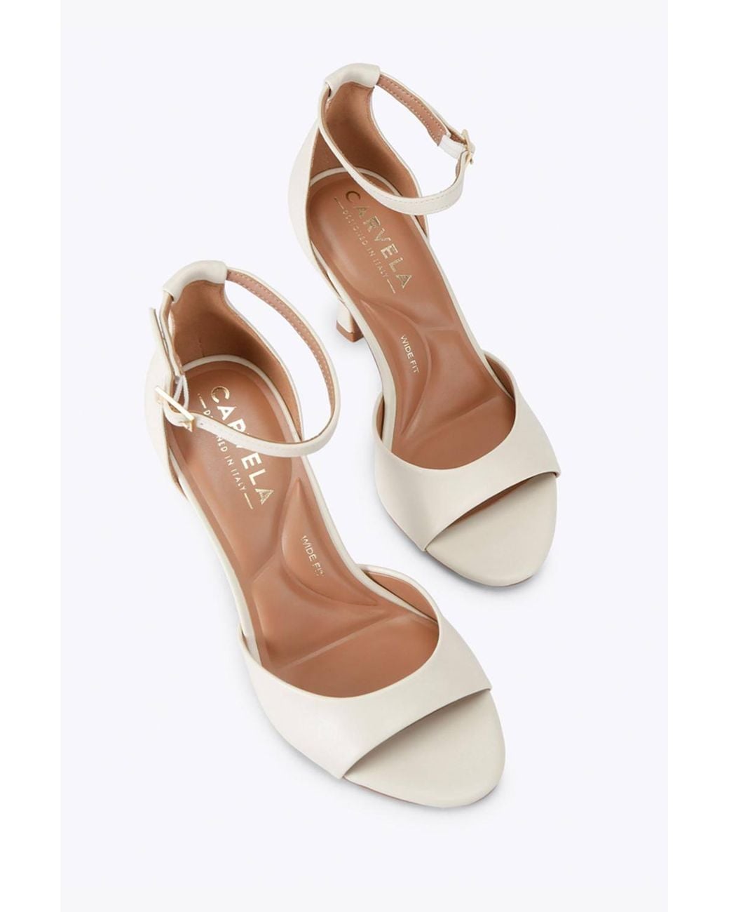 Carvela Kurt Geiger White 'Corletta Sandal Wide Fit' Heels