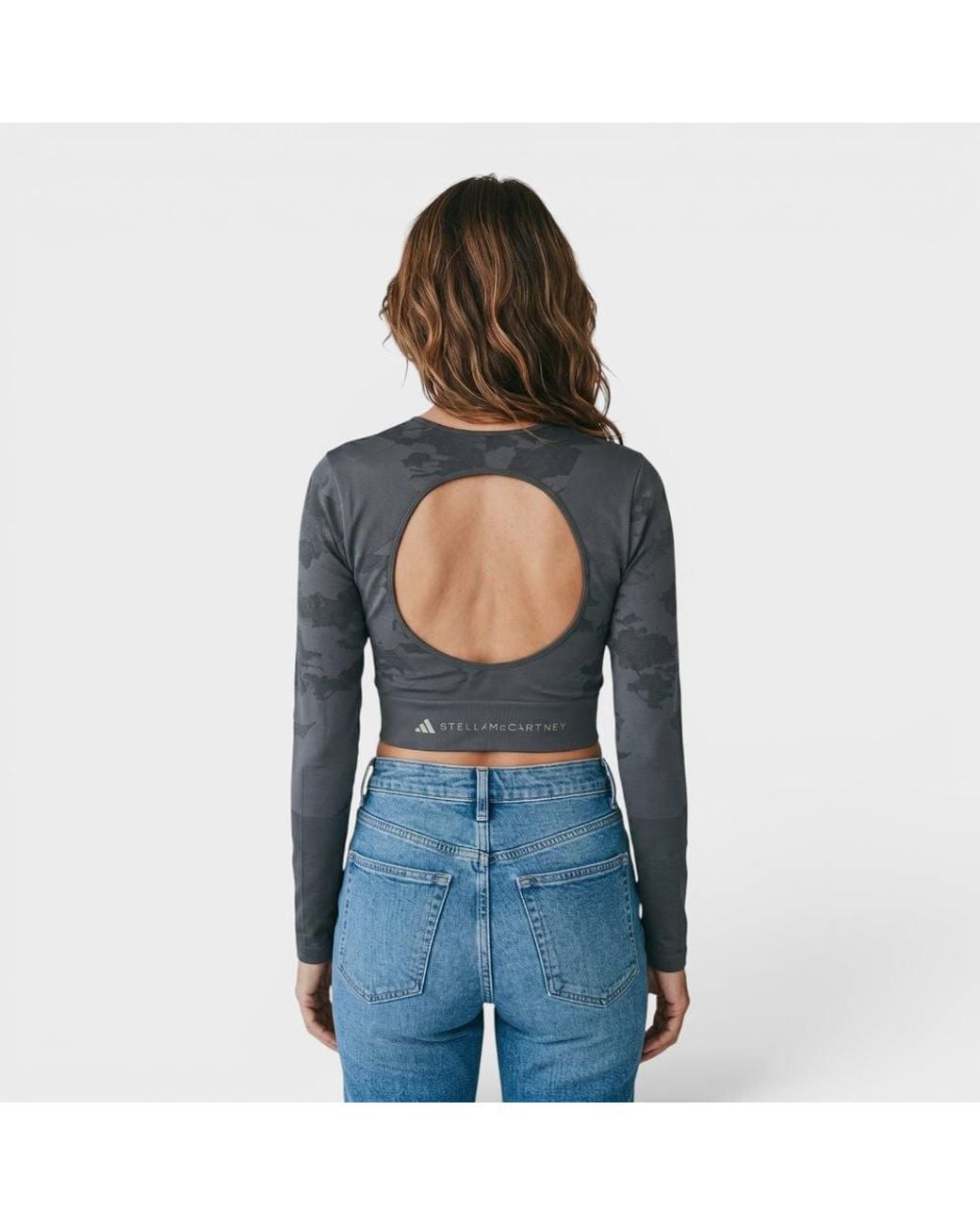 Stella McCartney Gray Adidas Truestrength Seamless Long Sleeve Yoga Top