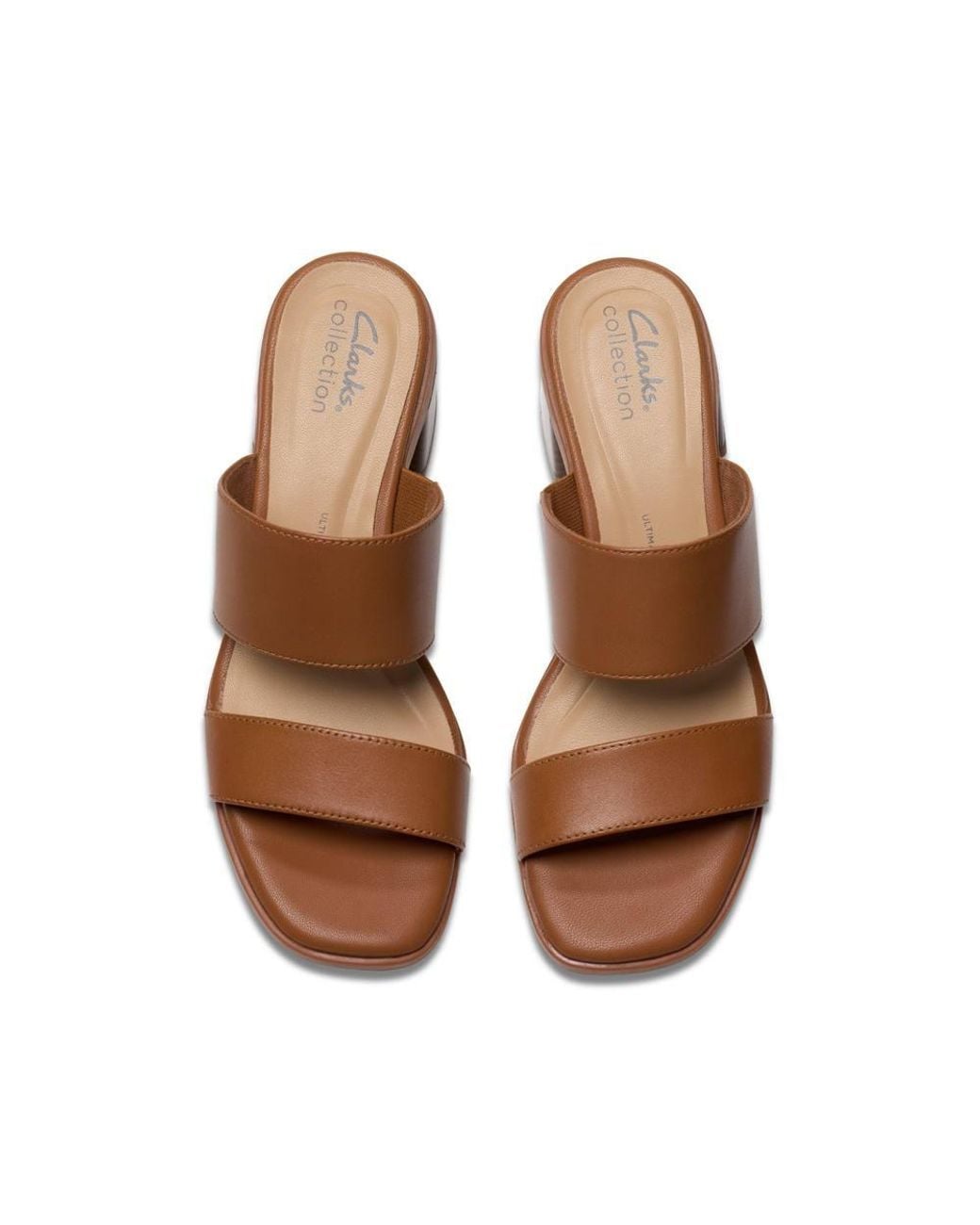 Clarks Brown Jaylan Dusk Tan Leather Heeled Sandals