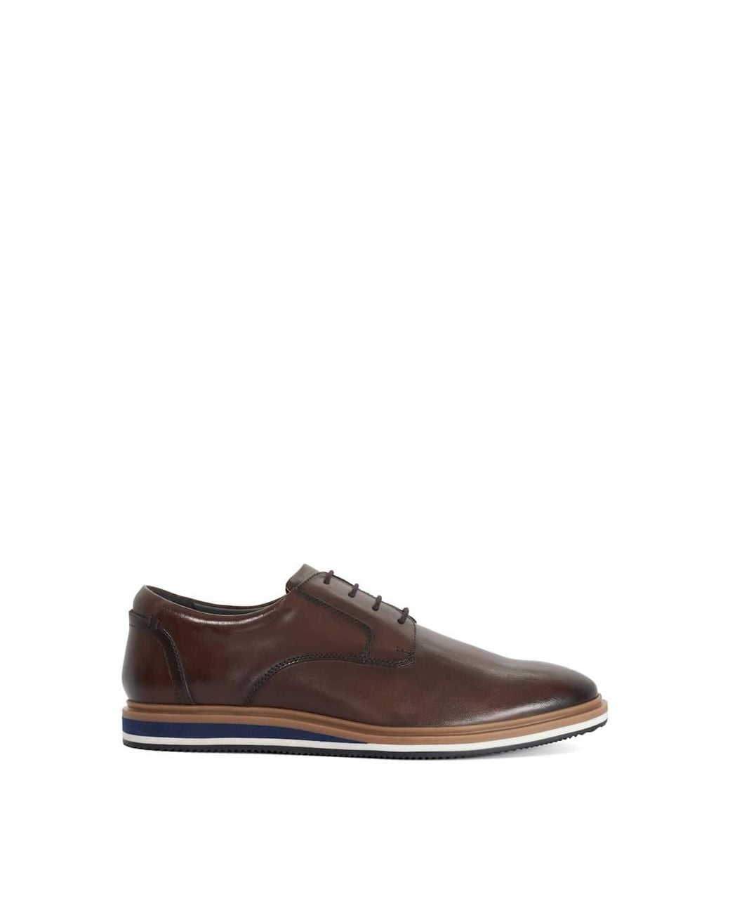 Dune Brown 'Bracktonnn' Leather Casual Shoes for men