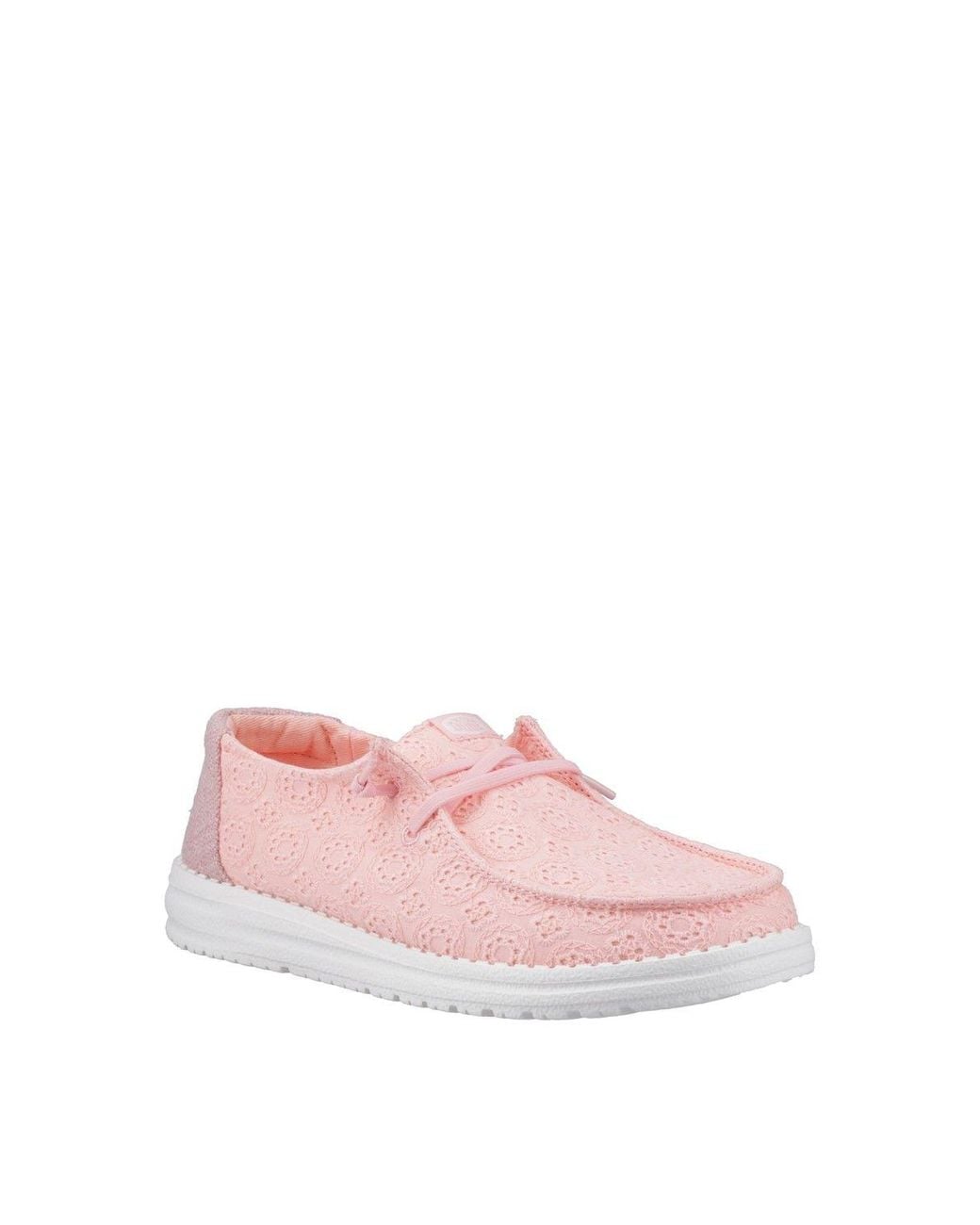 HeyDude Pink Wendy Eyelet Lace Shoes