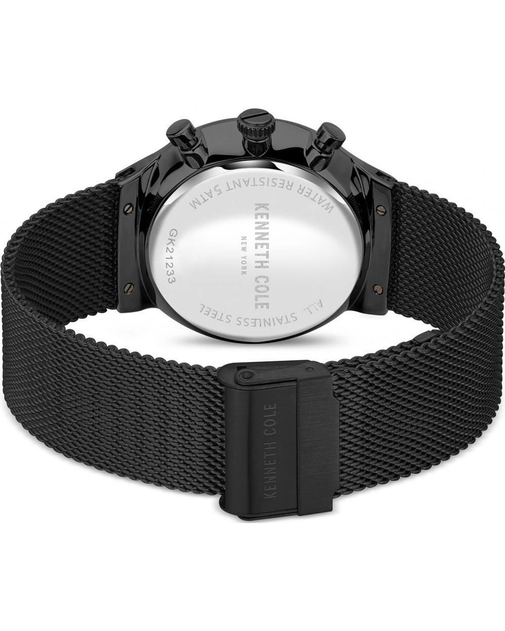 Kenneth Cole Black Kcwgk2123303 Classic 42Mm Quartz Watch for men