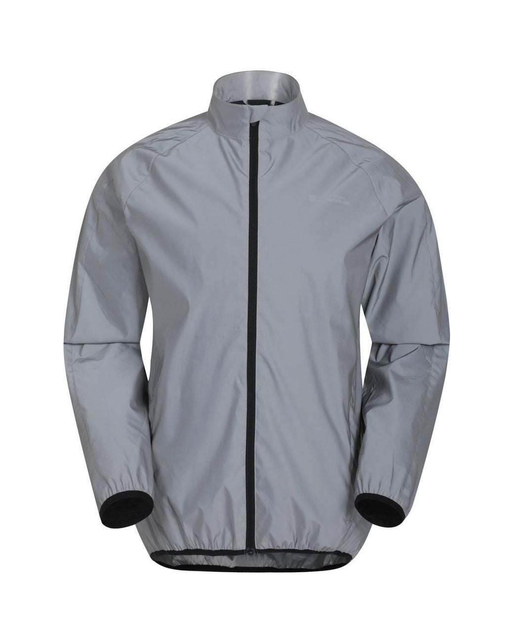 Mountain Warehouse Blue Breathable Water Resistant Long Sleeved 360 Reflective Zip Jacket for men