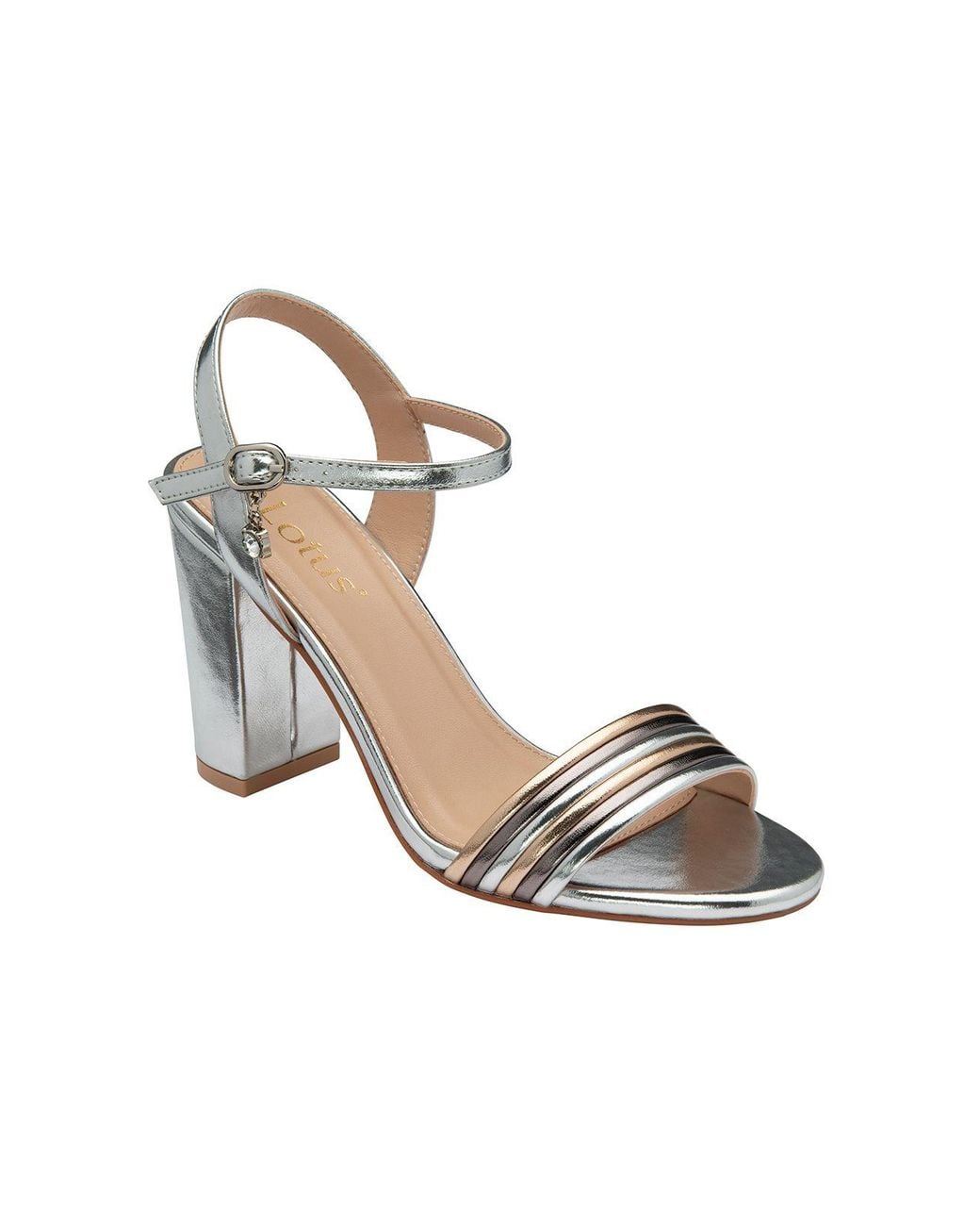Lotus Metallic 'Blanca' Open-Toe Heeled Shoes