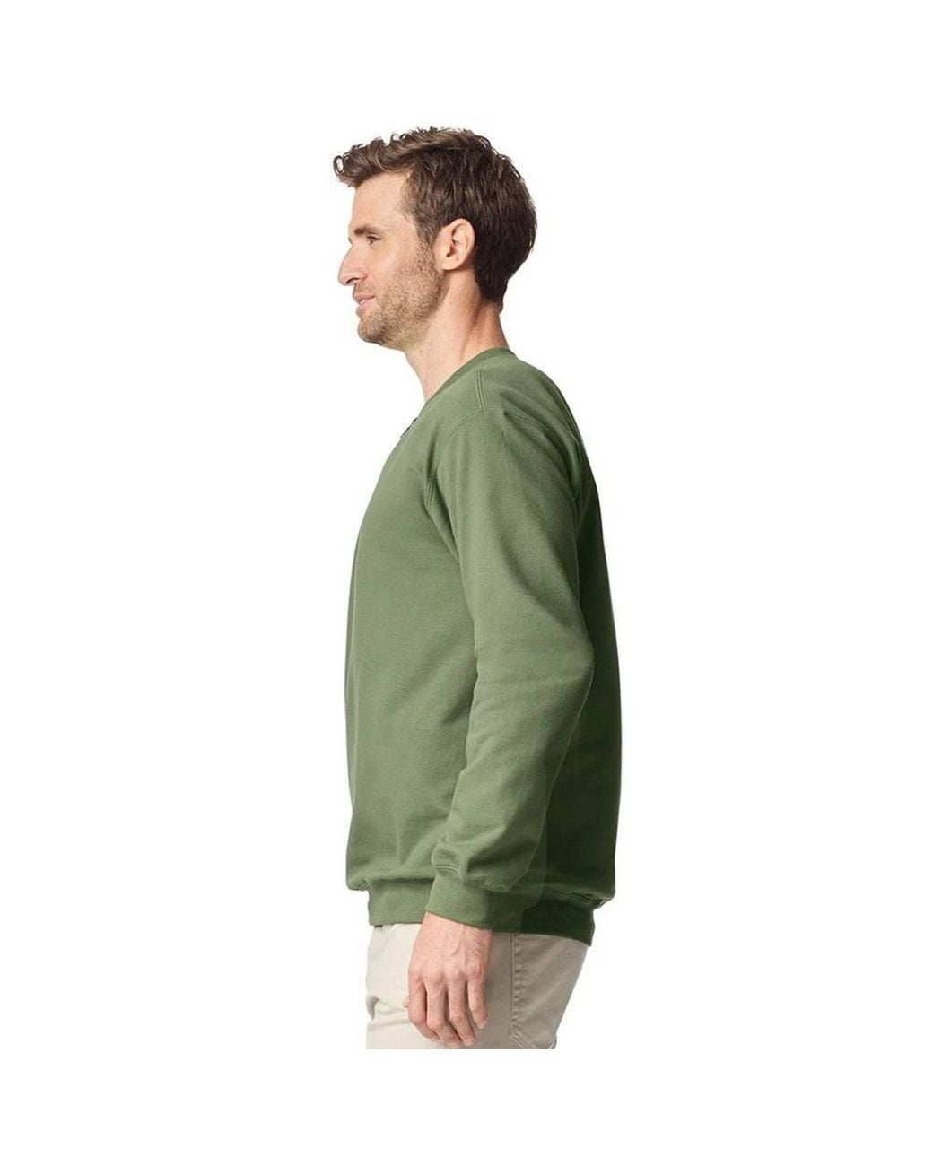 Gildan Green Softstyle Midweight Quarter Zip Sweatshirt for men