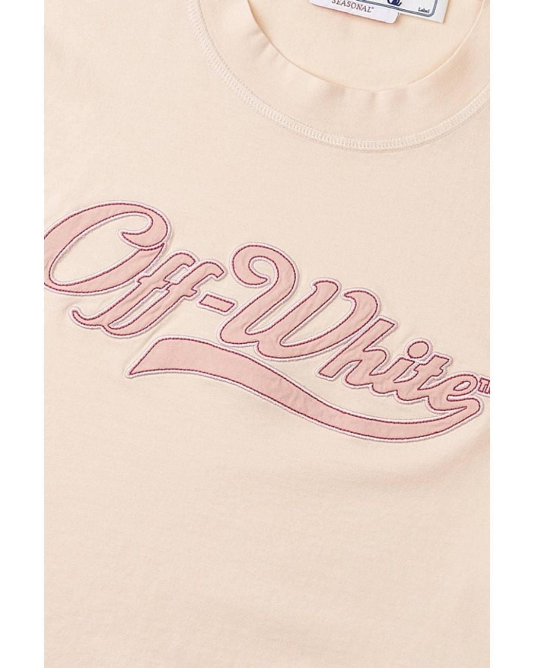 Off-White c/o Virgil Abloh Pink Short Sleeve Crew T-Shirt