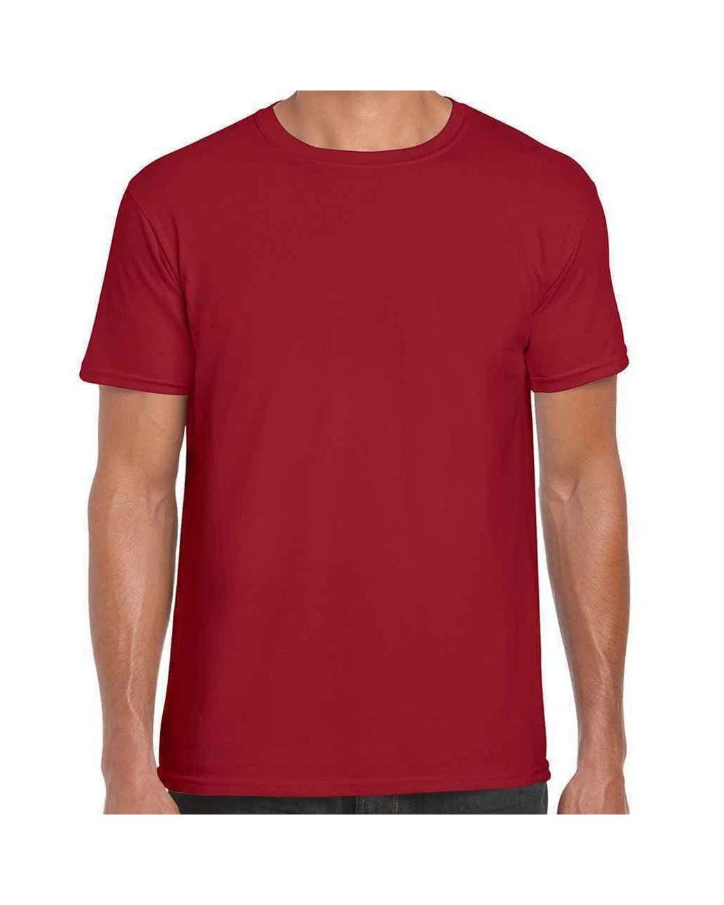 Gildan Red Soft Style Ringspun T-Shirt for men