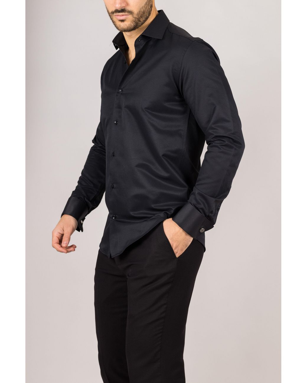 TruClothing Blue Long Sleeve Regular Fit Double Cuff Twill Oxford Shirt for men