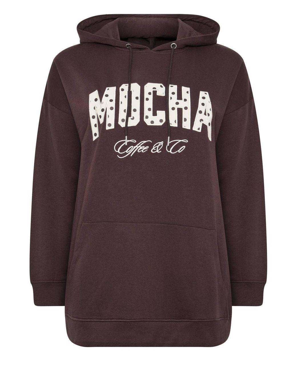Yours Brown 'Mocha' Spot Hoodie