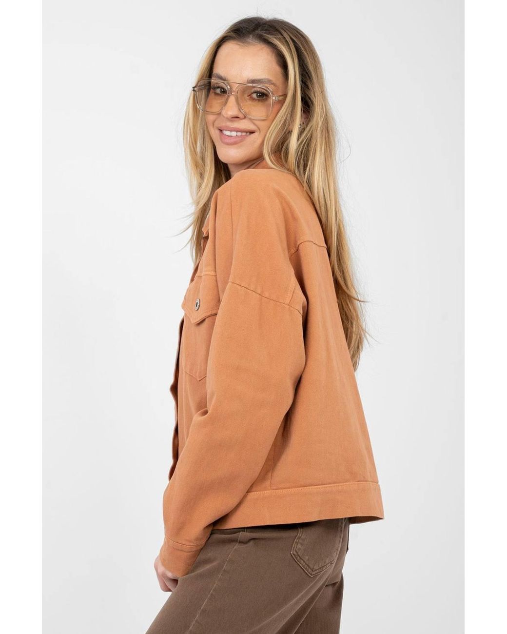 Love Lace White Classic Cotton Denim Jacket With Pockets