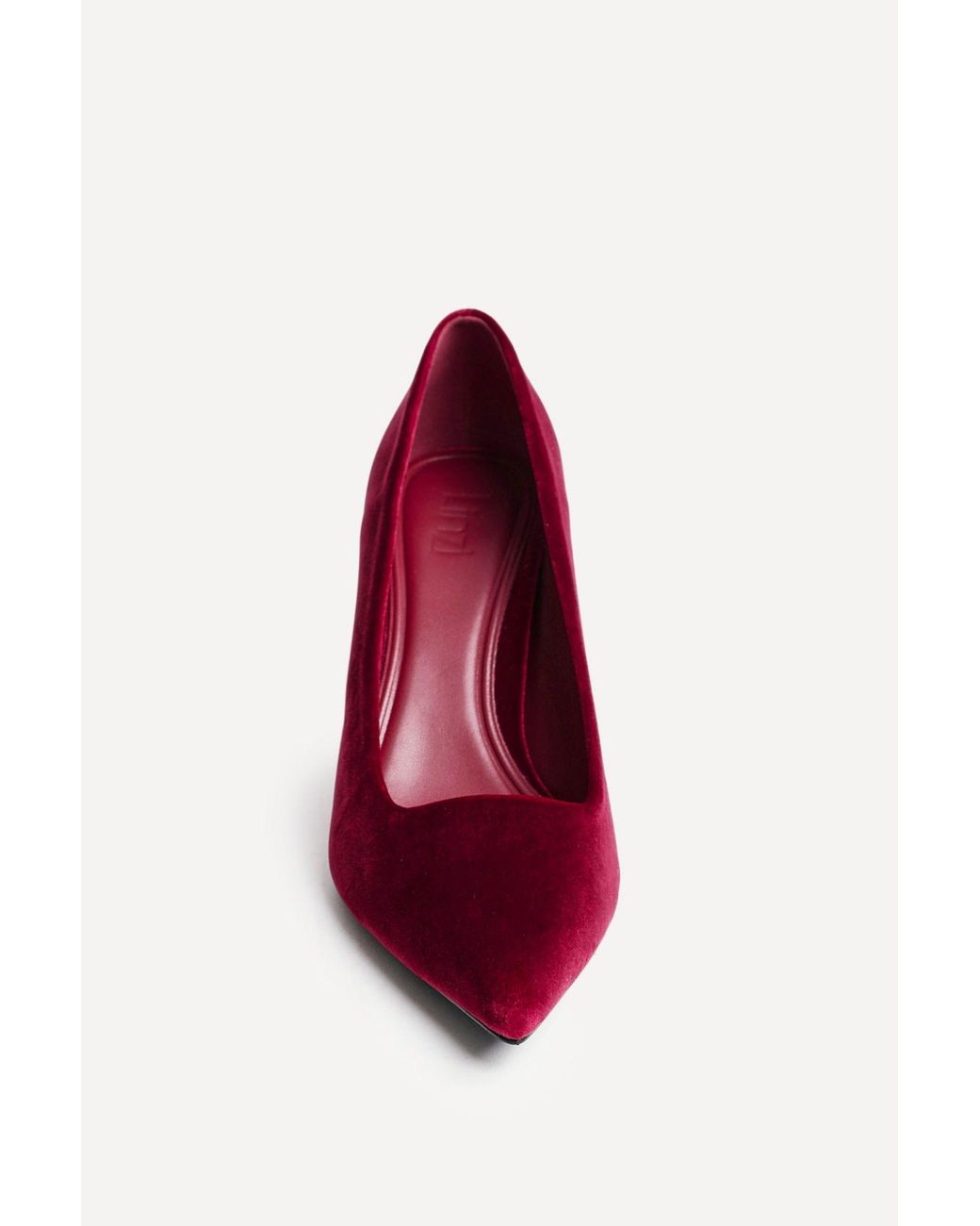Linzi Red Kat Velvet Classic Court Heels