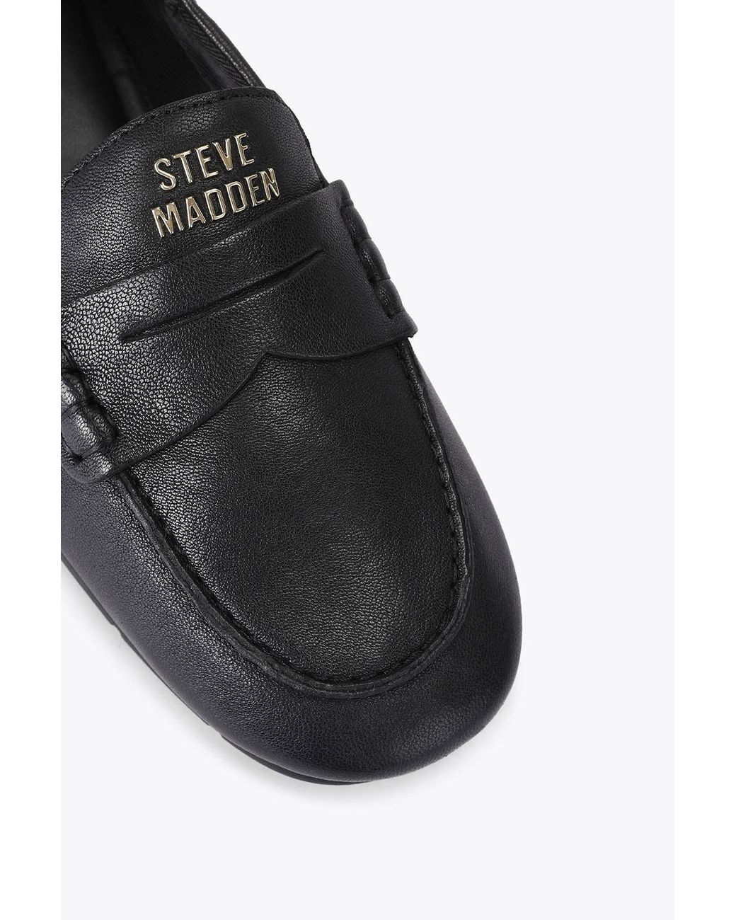 Steve Madden Black 'Newbury Leather' Leather Flats