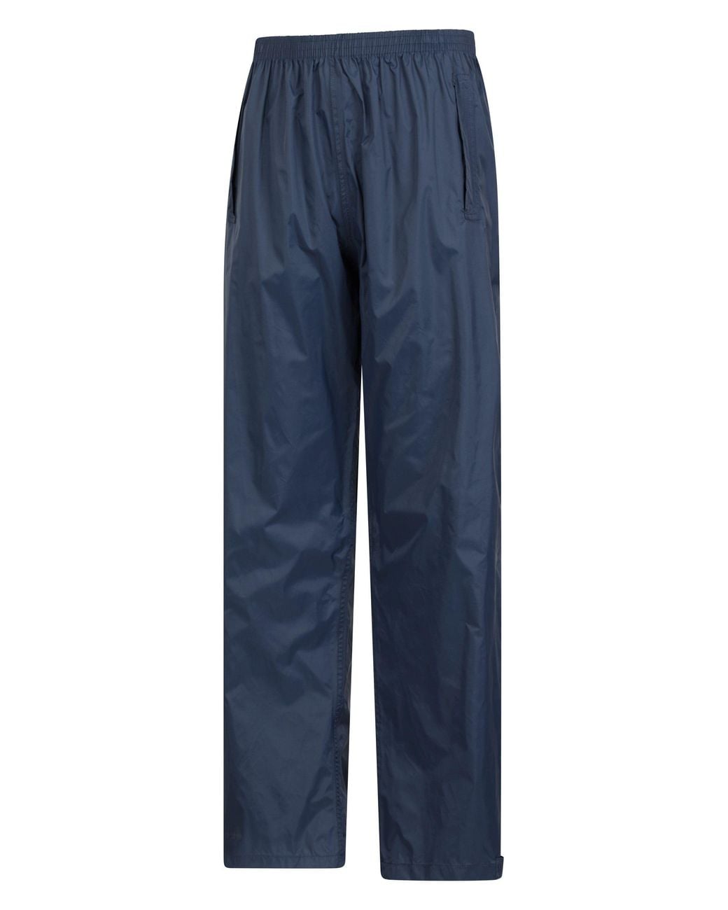 Mountain Warehouse Blue 'Pakka' Waterproof Hook & Loop Ankle Openings Everyday Over Trousers