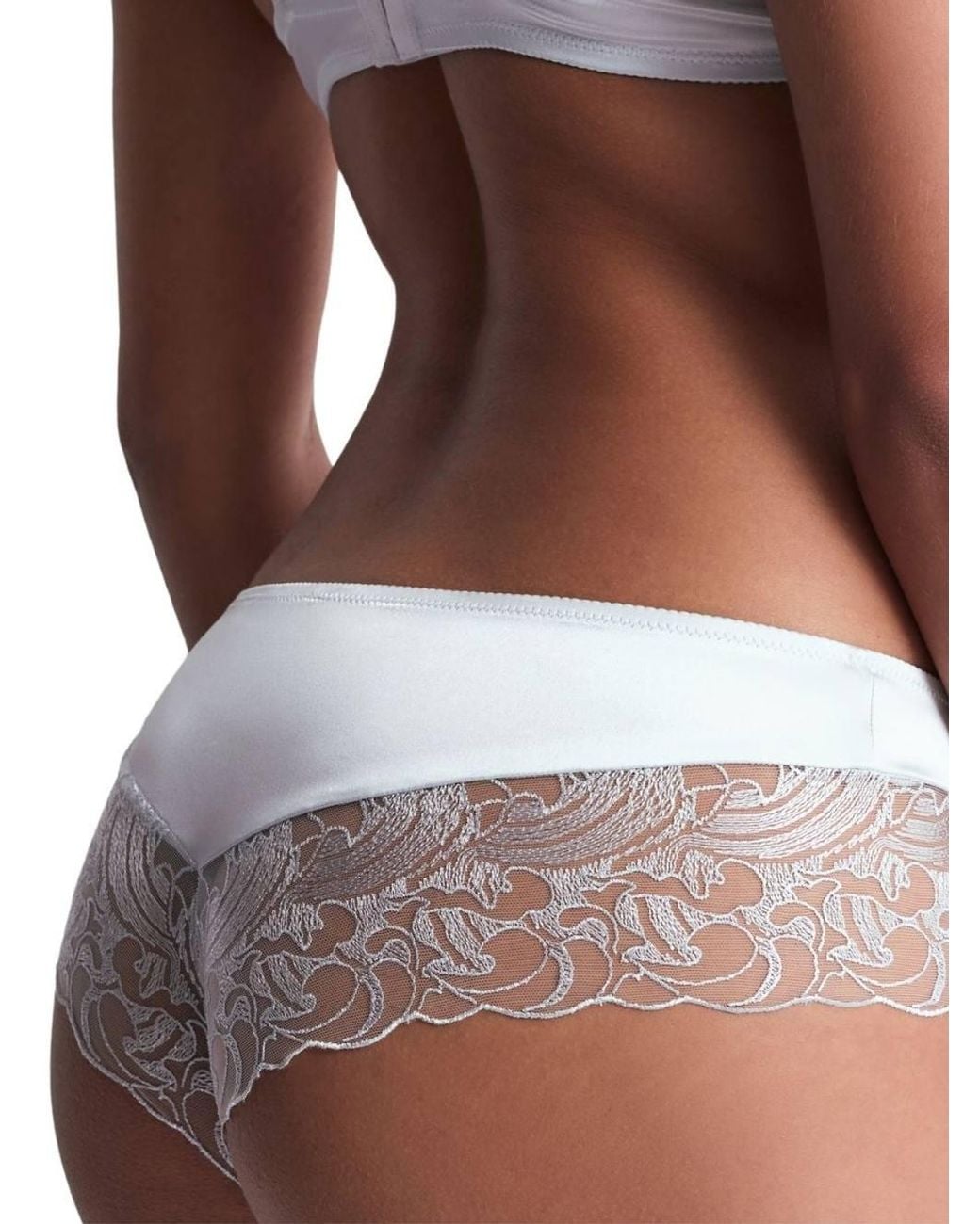 Aubade White Satin Memories Cheeky Short