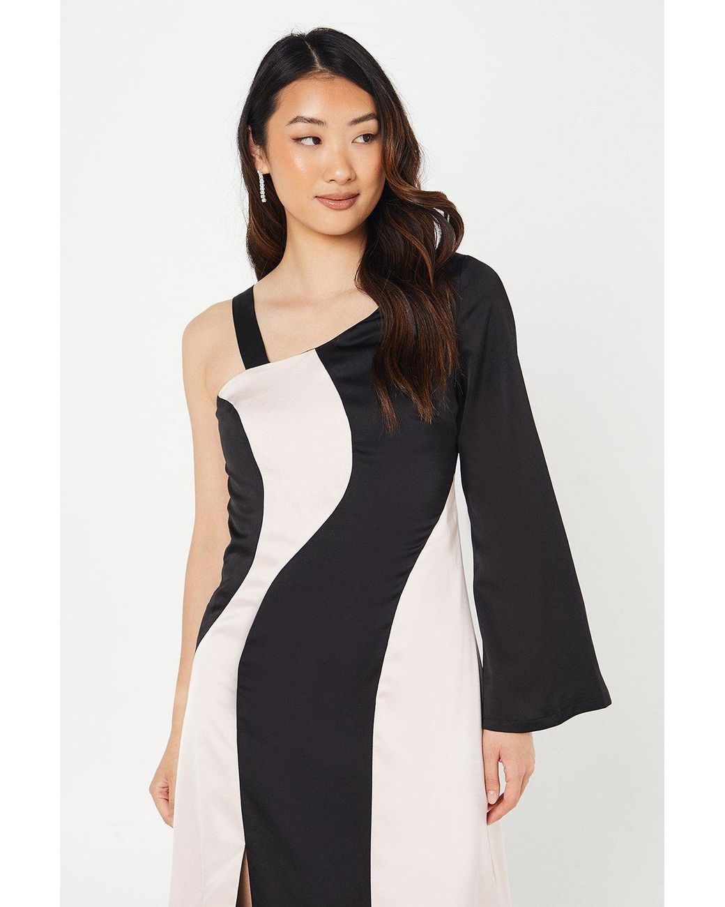 Coast Multicolor Satin Midi Wedding Guest Dress