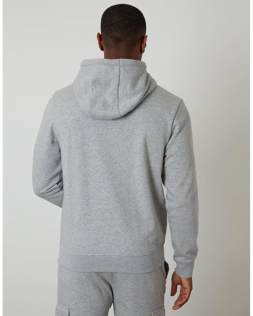 Threadbare Gray Cotton Blend 'Clementine' Hoody for men
