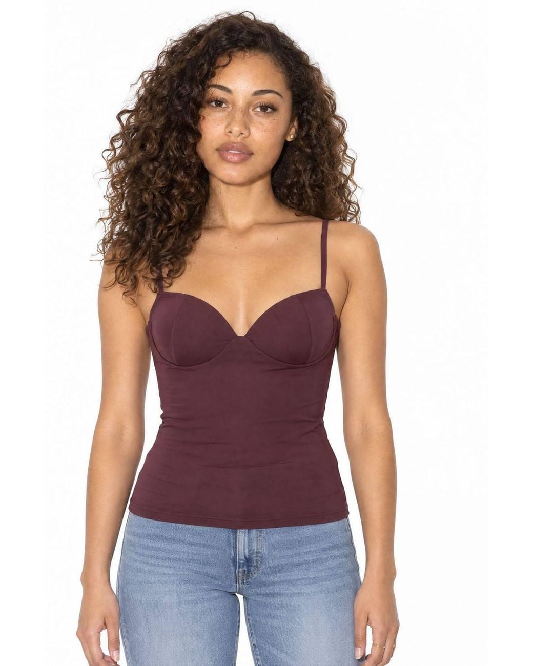 Busem Purple Slim Fit Corset Crop Blouse