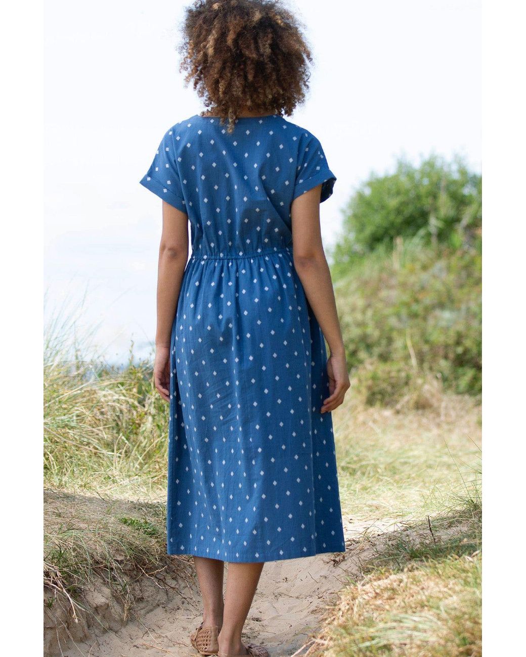 Kite Blue Tadden Dobby Diamond Dress