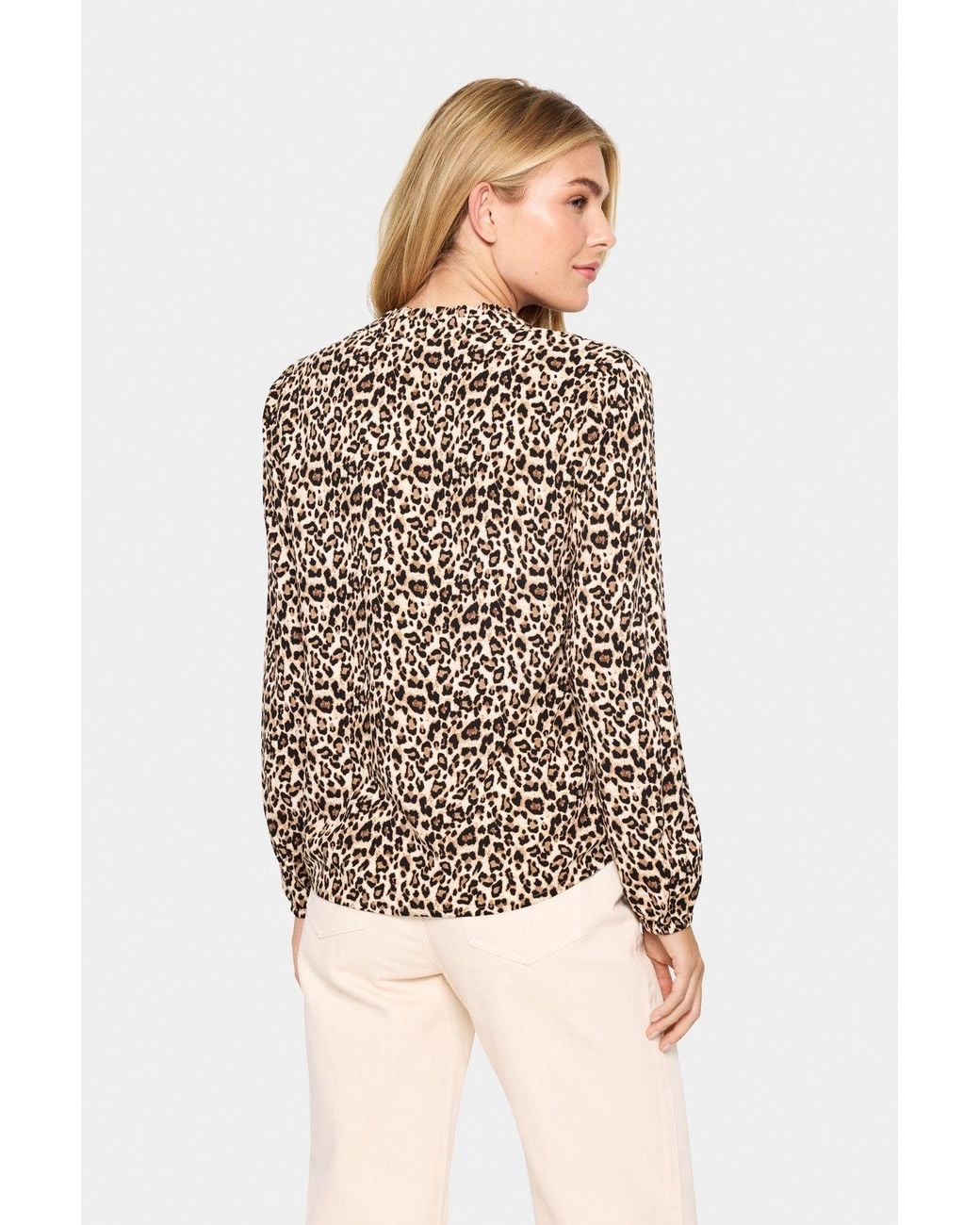 Saint Tropez Black Edasz V-Neck Long Sleeve Blouse
