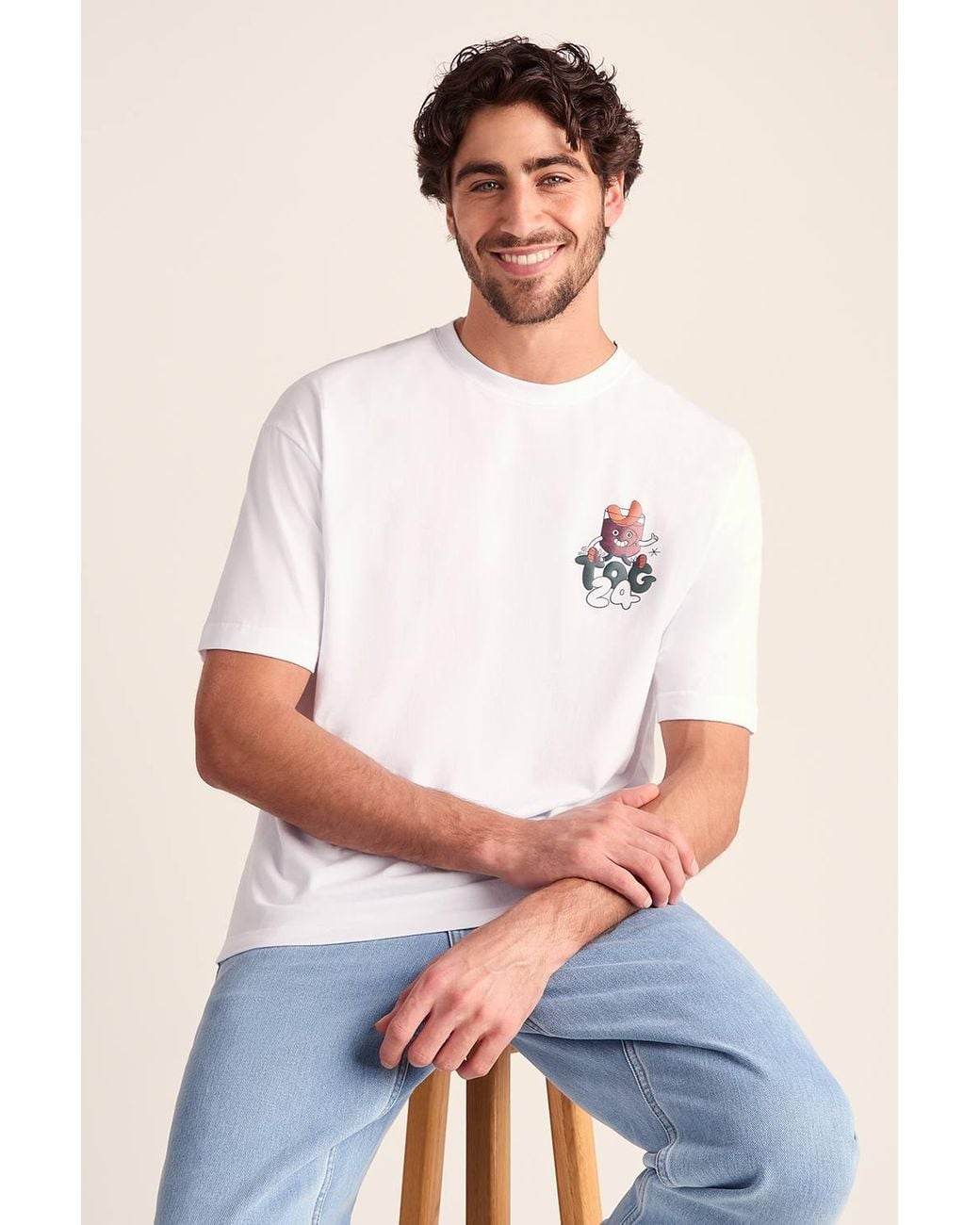 TOG24 White 'Negroni' 100% Cotton Supersoft Hattie Clark T-Shirt for men