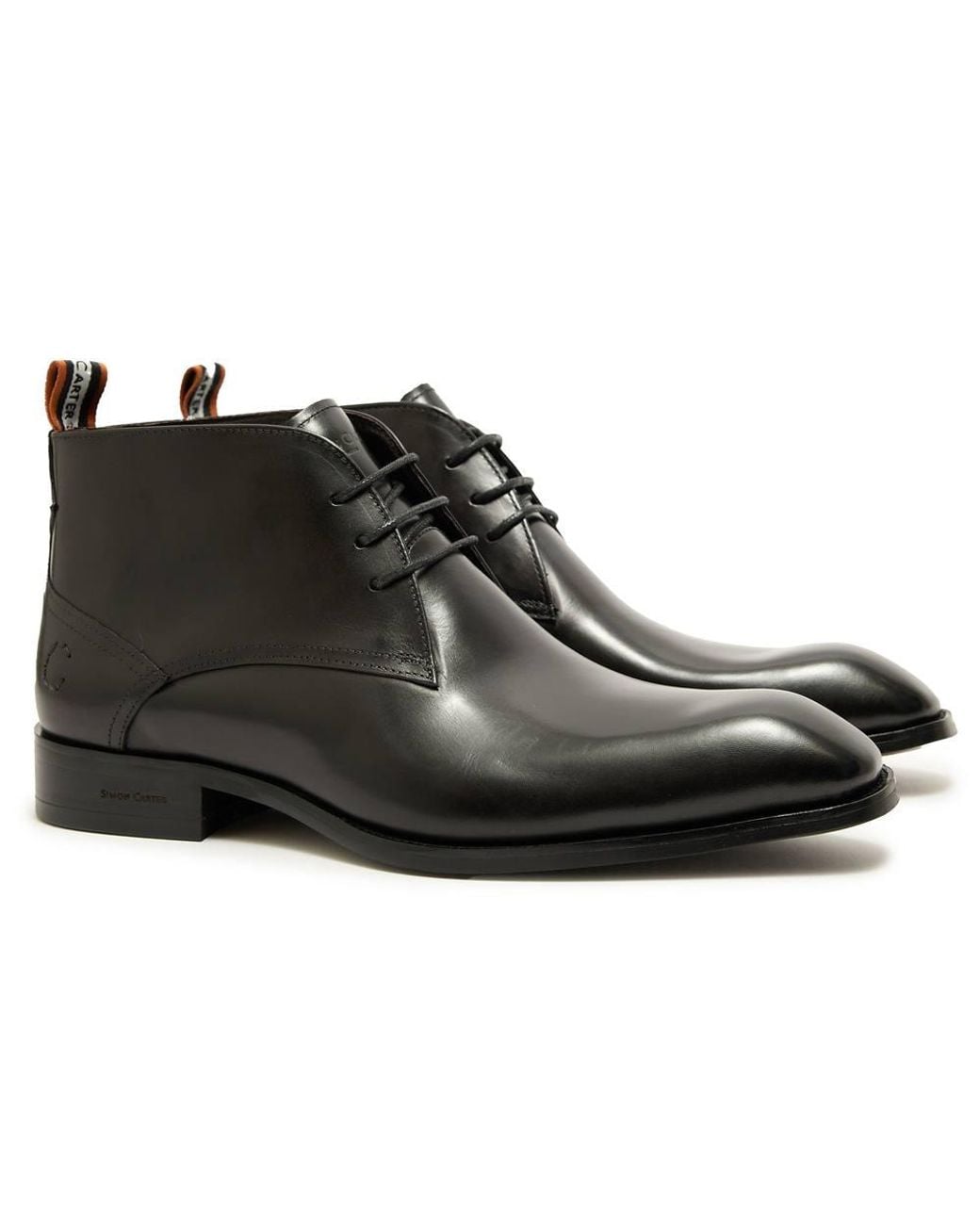 Simon Carter Black Rabat Chukka Boots for men