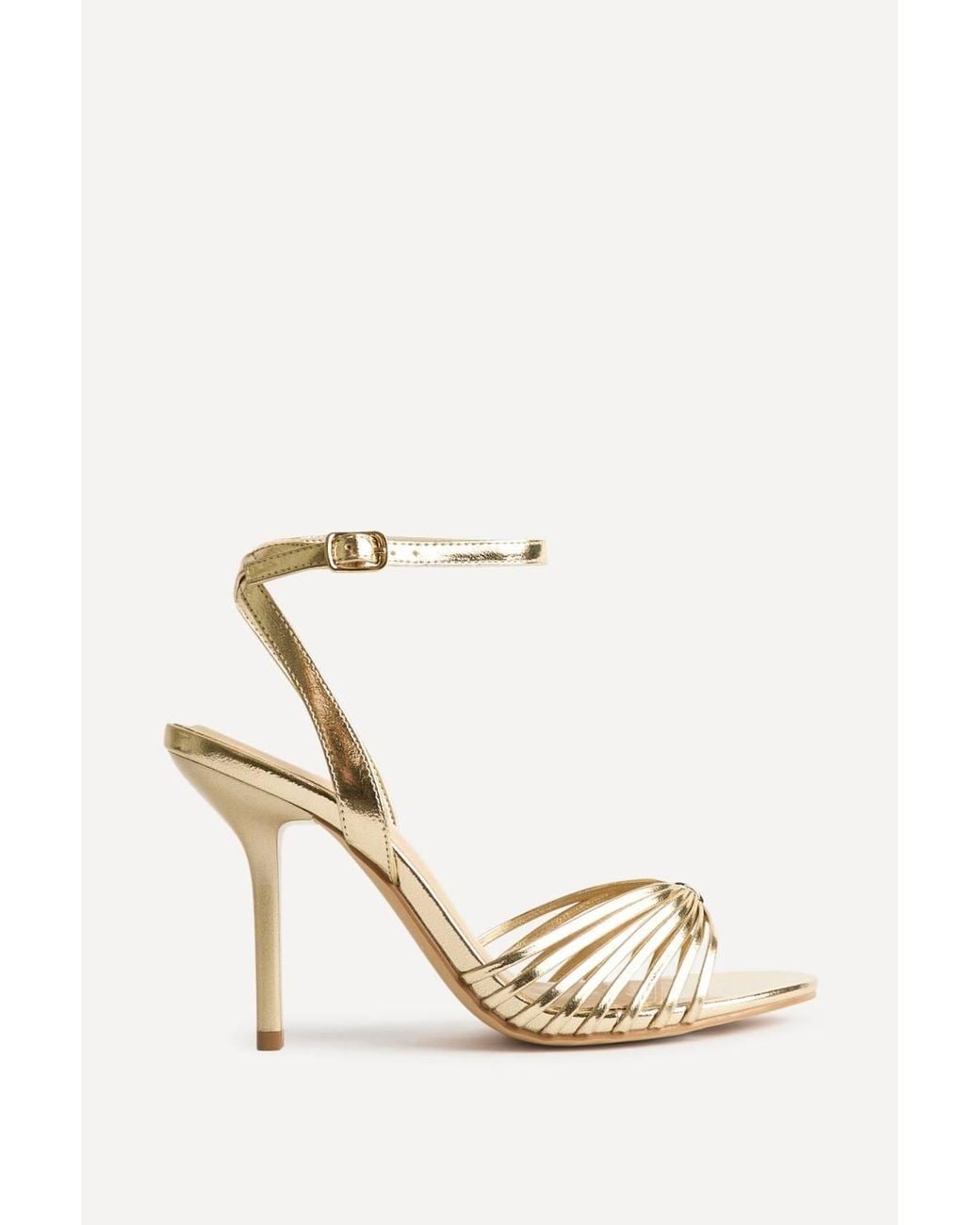 Linzi White Lunar Strappy Heeled Sandals