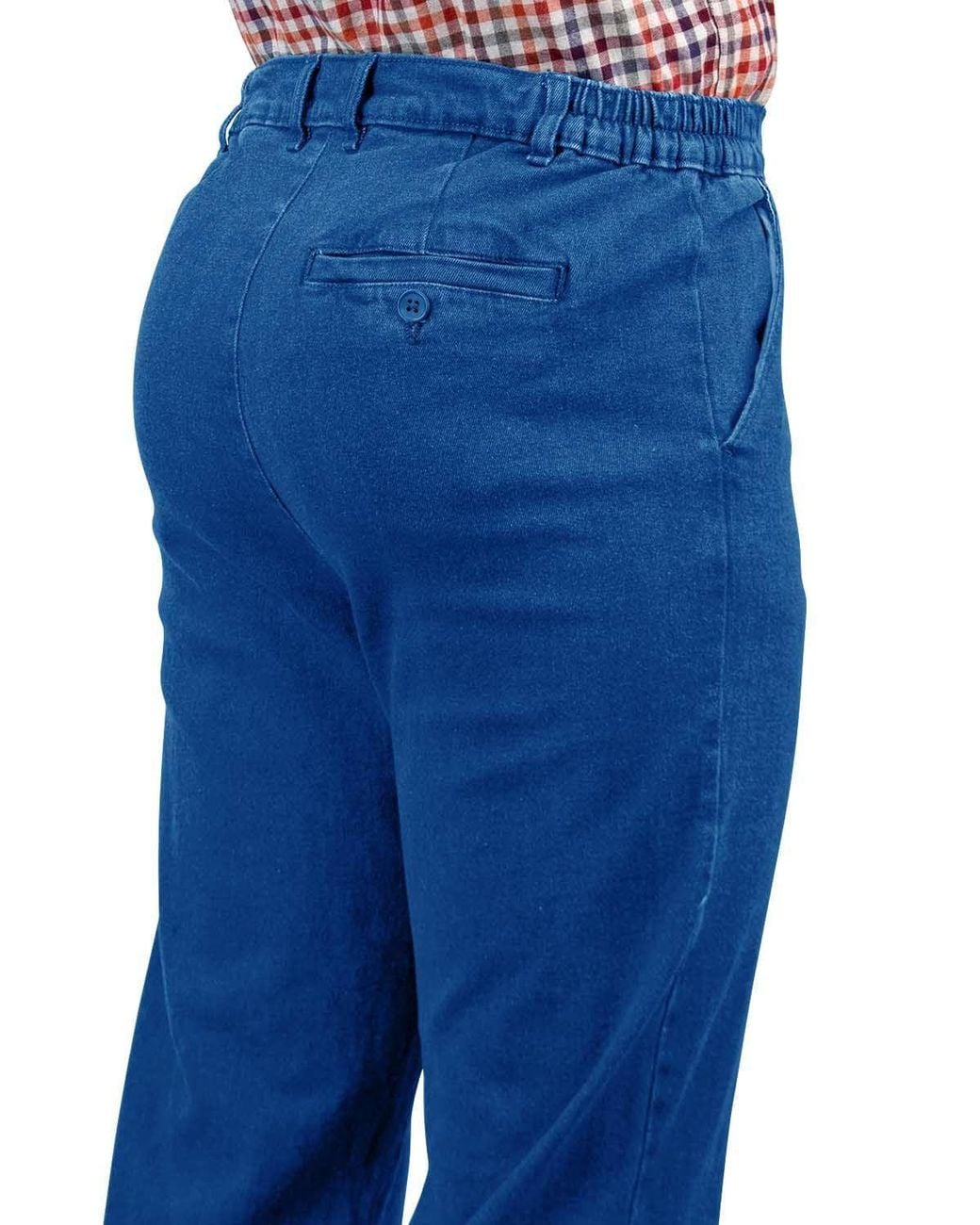 Chums Blue High-Rise Denim Elasticated Waist Stretch Fabric Cotton Jeans for men