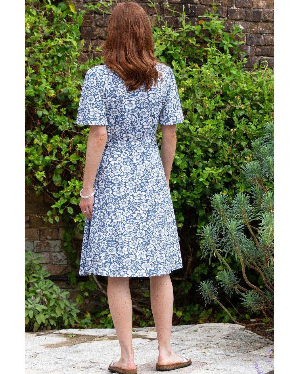 Kite Green Highcliffe Jersey Wrap Dress Full Bloom
