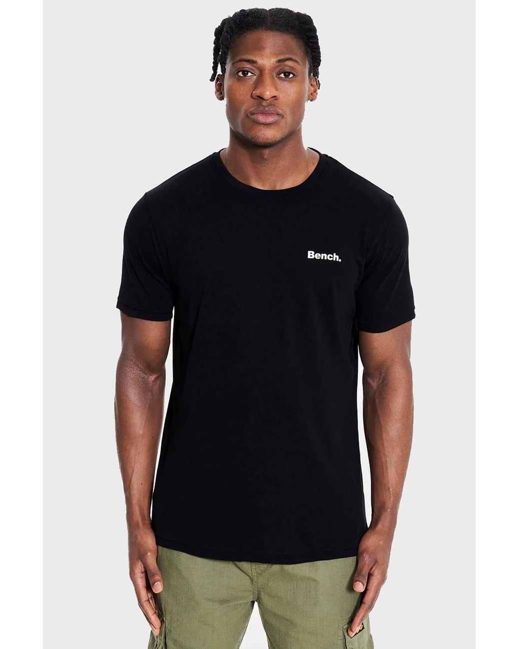 Bench Black 100% Cotton Logo Soft Breathable Casual Everyday Wear Top for men