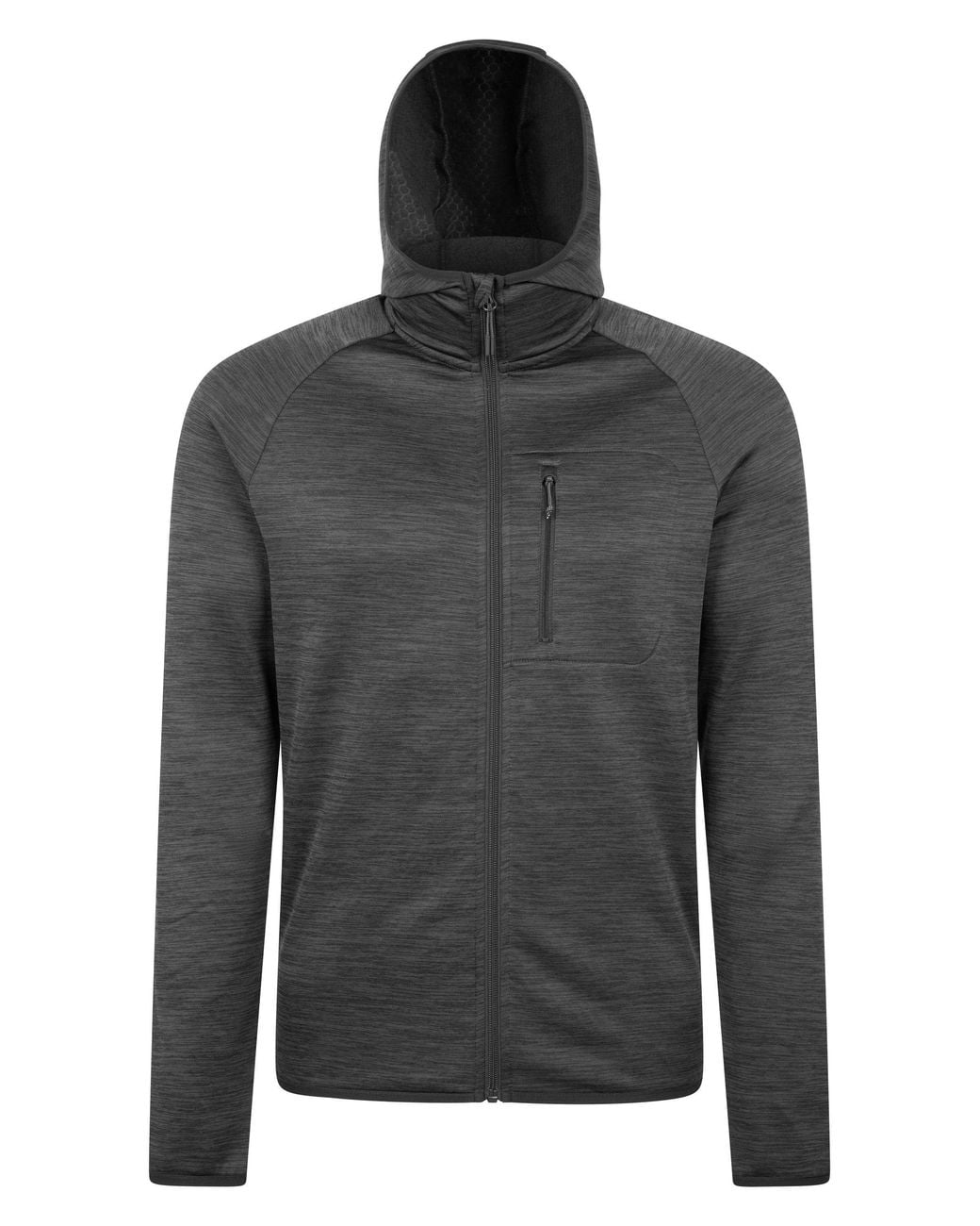 Mountain Warehouse Gray 'Marker' Lightweight Moisture Wicking Elasticated Cuffs Active Hoodie for men