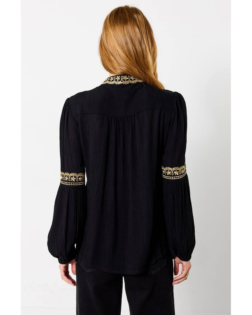 Joe Browns Gray Gracie Embroidered Tunic Top