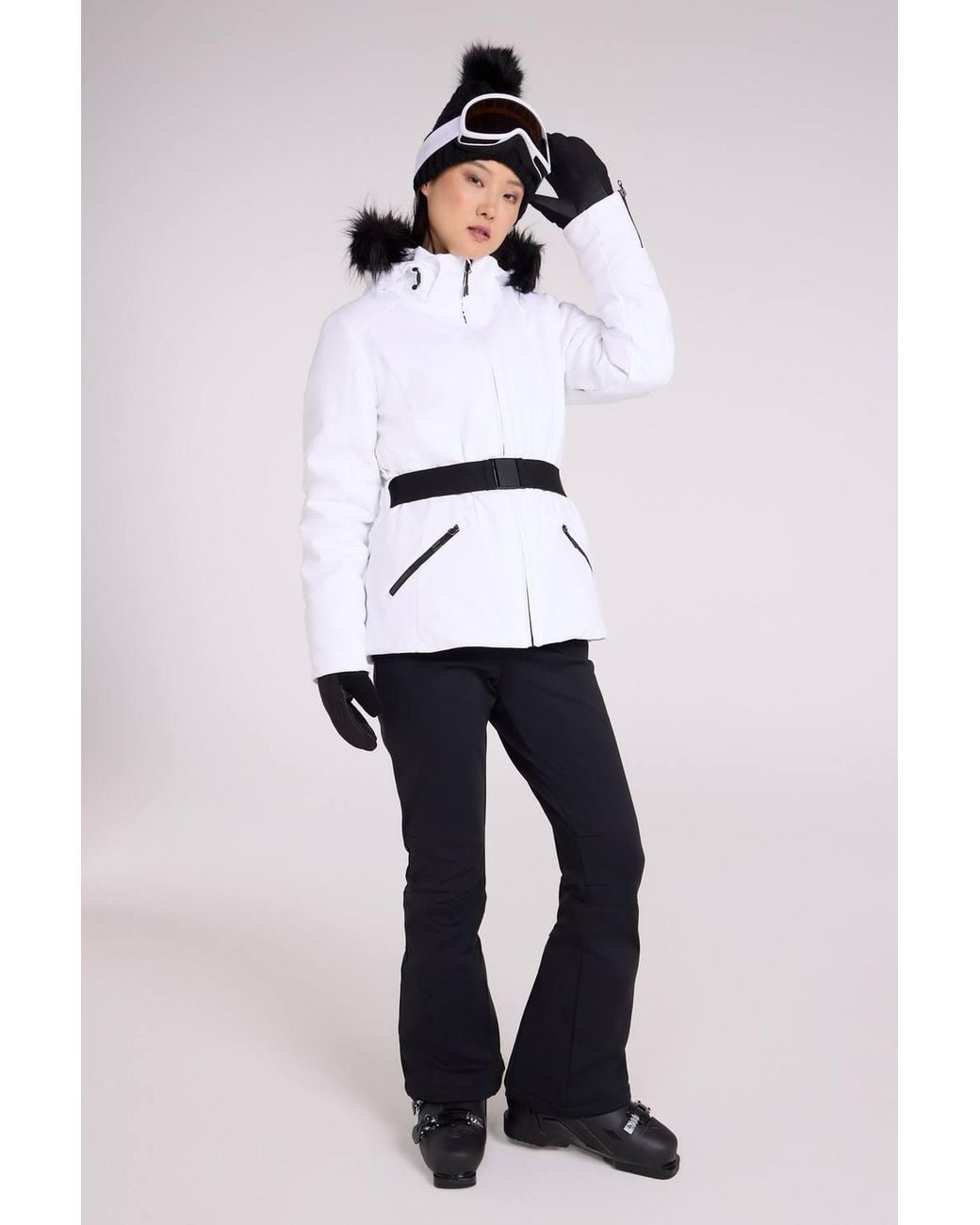 Mountain Warehouse White 'Swiss' Snowproof Breathable Warm Padded Hooded Winter Ski Jacket