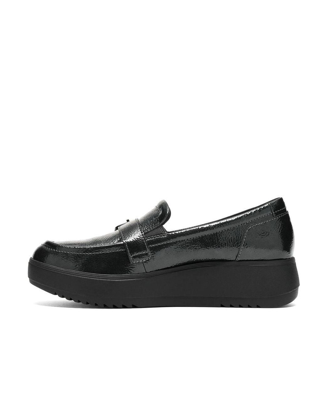 Clarks Black Zylah Vine Metallic Loafers, Slip Ons