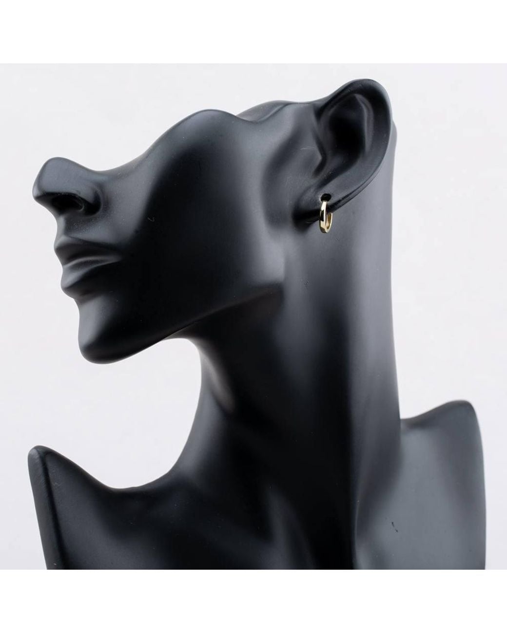 T.H.Baker Metallic 9Ct Tube Huggy Hoop Creole Earrings 1.59.1779