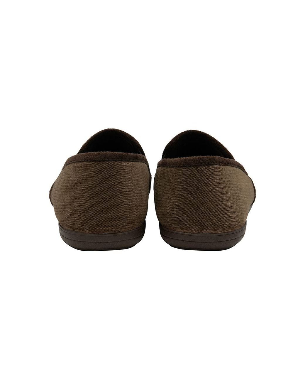 Lotus Brown 'Peter' Textile Full Slippers for men