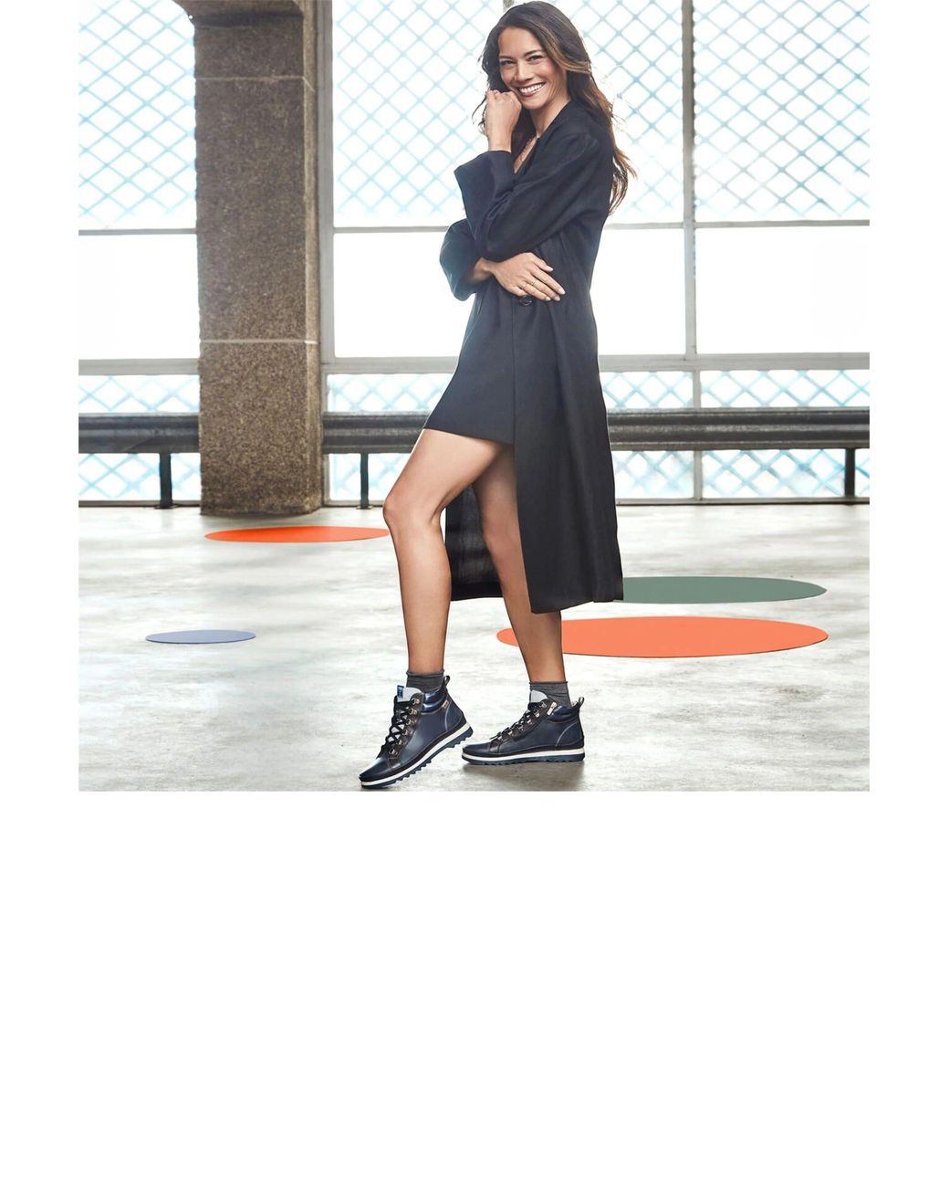 Infinity Leather Blue Pikolinos Leather Ankle Trainers Boots