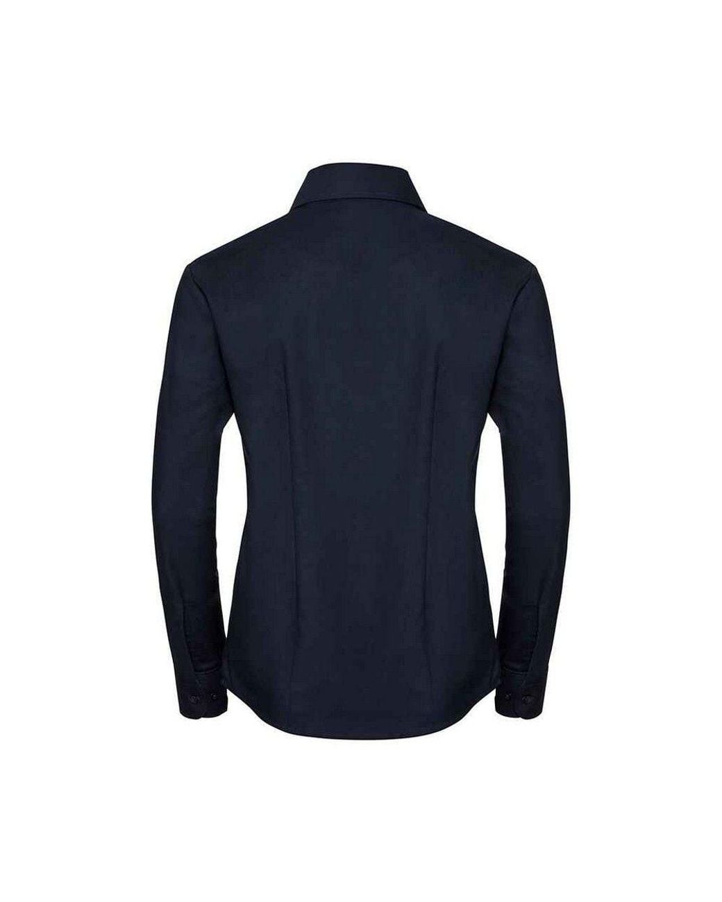 Russell Blue Oxford Easy-Care Long-Sleeved Shirt