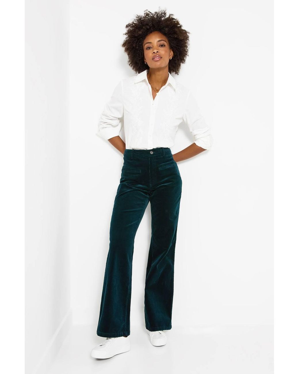 Joe Browns Blue Indie Cord Wide Leg Trouser